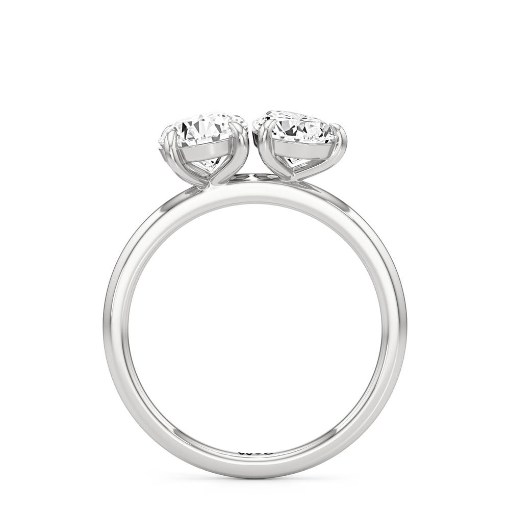Shape Cut The Kennedy Engagement Ring with Lab Grown Diamond in 14KT Platinum view 2
