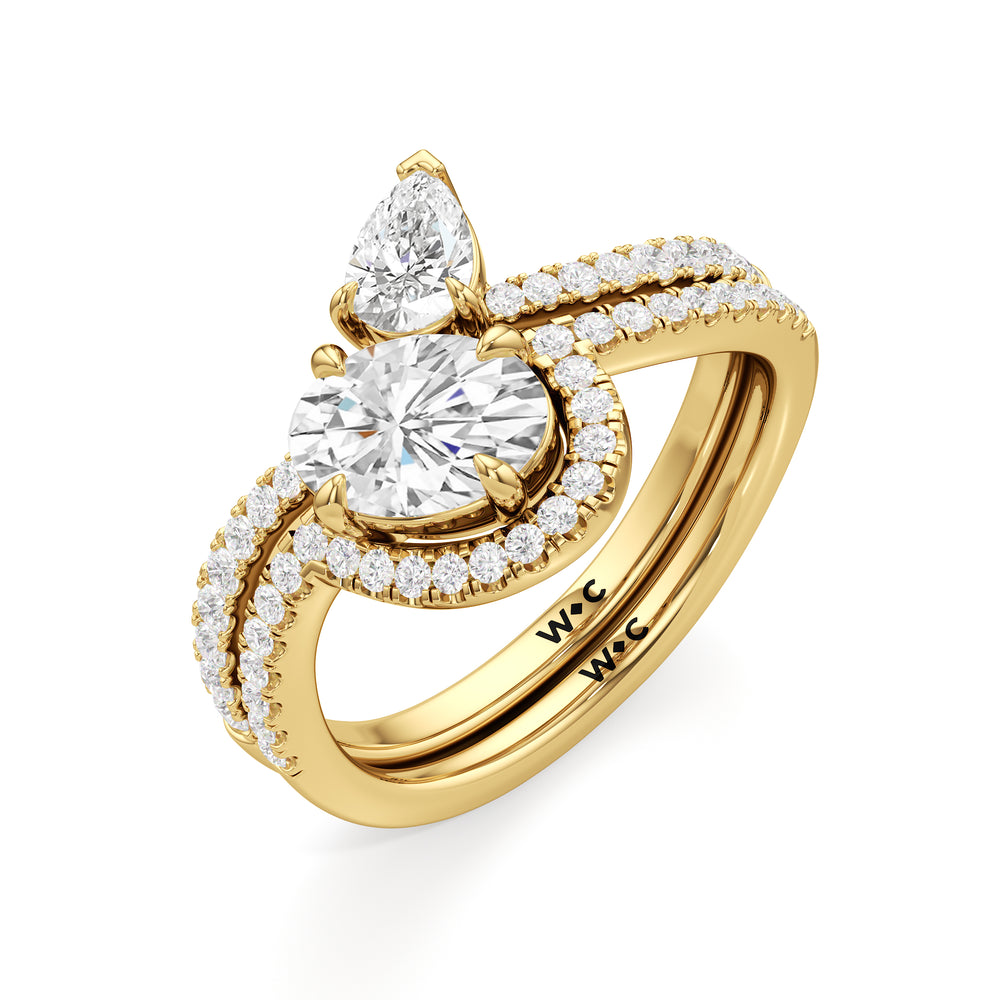 Shape Cut The Irene Engagement Ring with Lab Grown Diamond in 14KT Yellow Gold view 4

