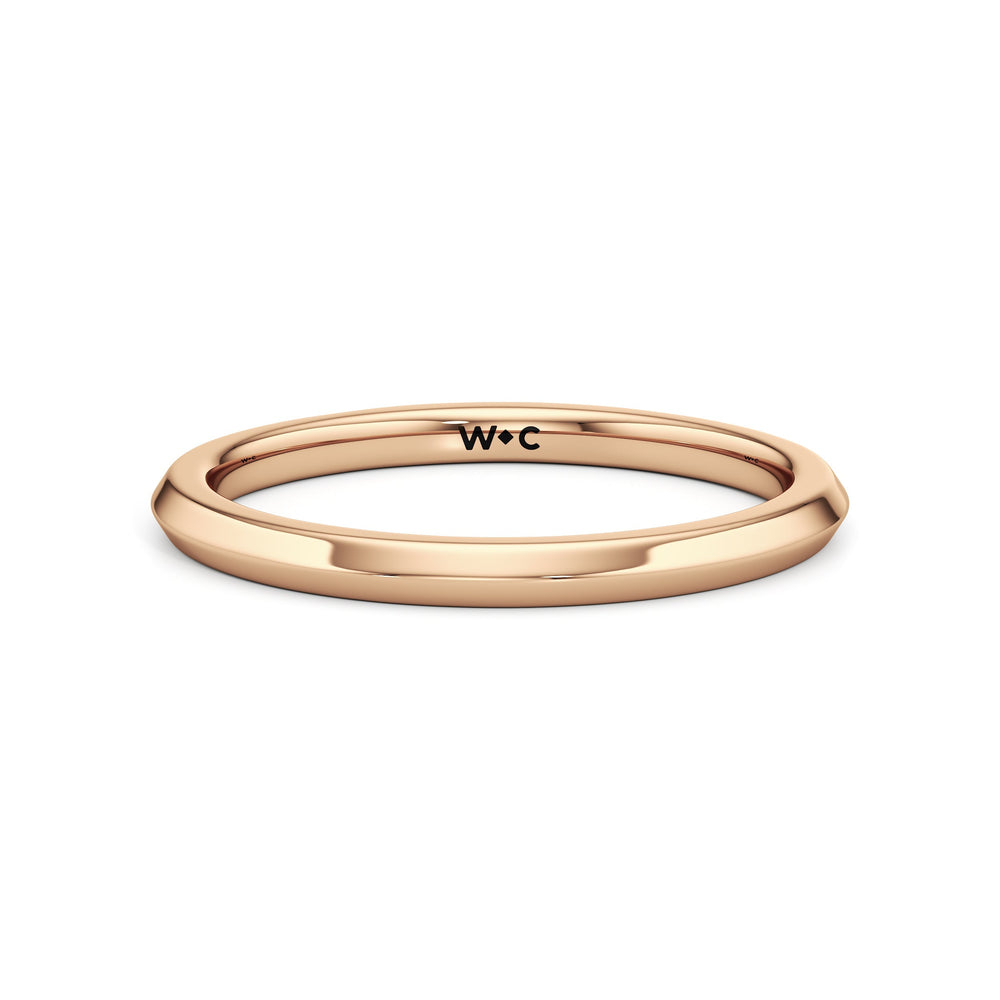 The June Wedding Band with 18KT Rose Gold Cut Diamond in 14KT Rose Gold view 1
