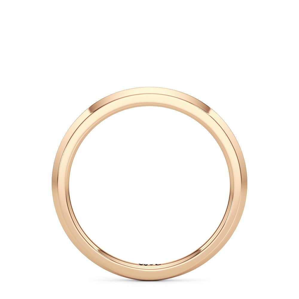 The June Wedding Band with 18KT Rose Gold Cut Diamond in 14KT Rose Gold view 2
