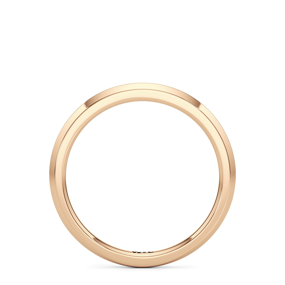 The June Wedding Band with 18KT Rose Gold Cut Diamond in 14KT Rose Gold view 2
