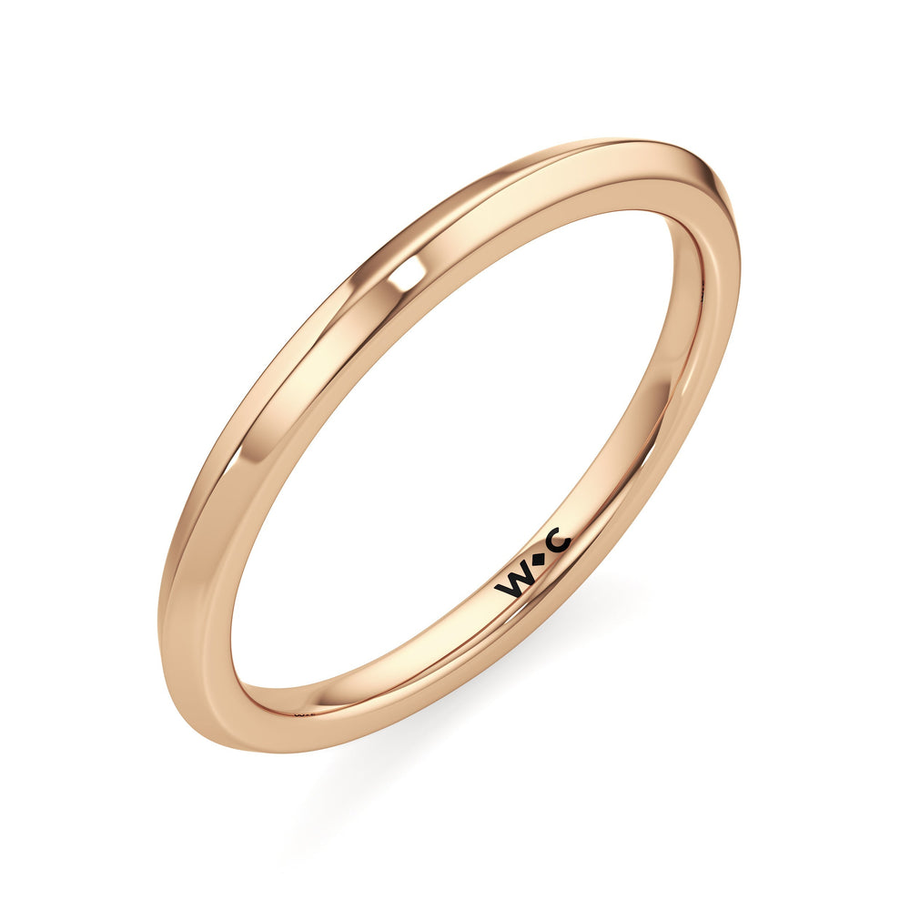 The June Wedding Band with 18KT Rose Gold Cut Diamond in 14KT Rose Gold view 3
