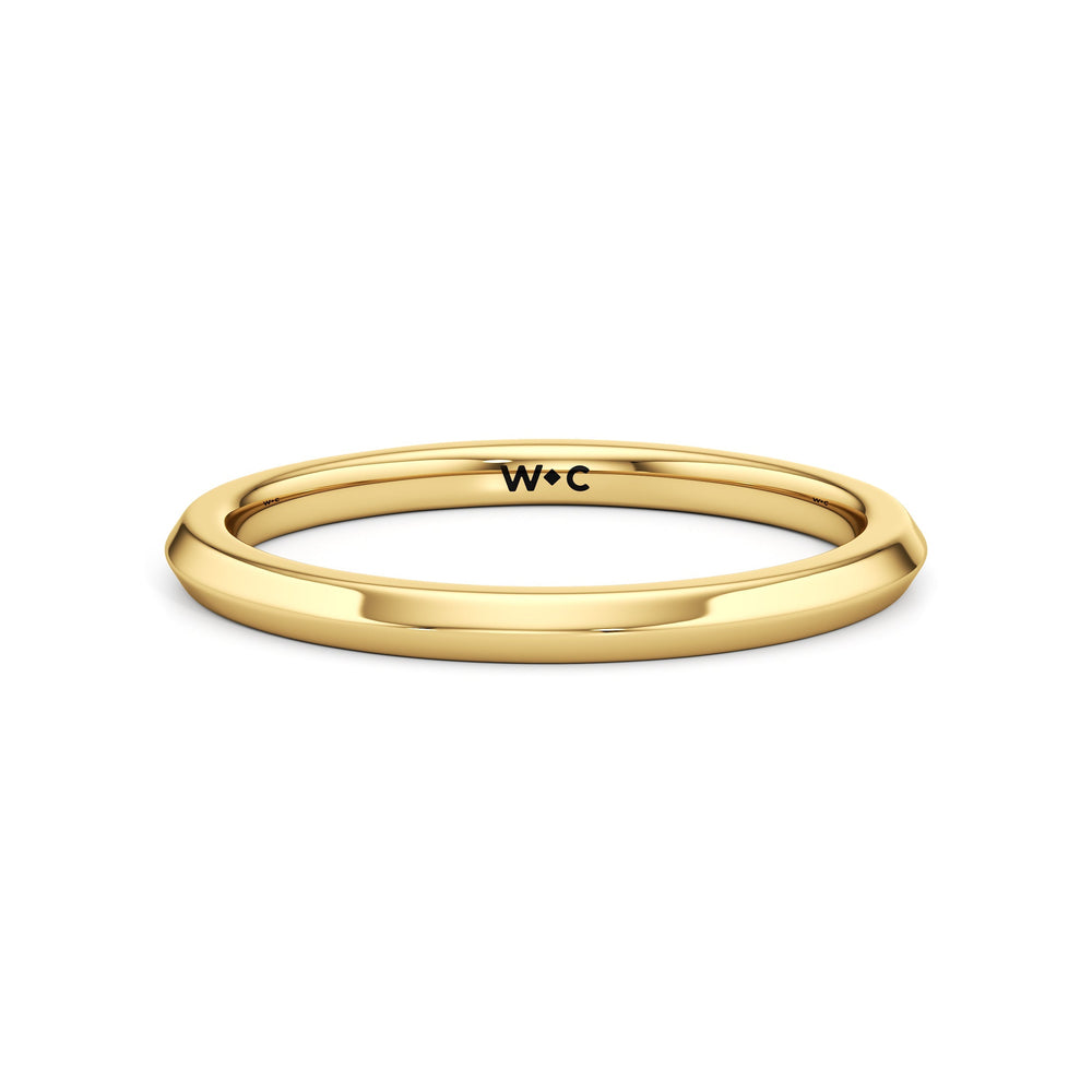 The June Wedding Band with 18KT Yellow Gold Cut Diamond in 14KT Yellow Gold view 1
