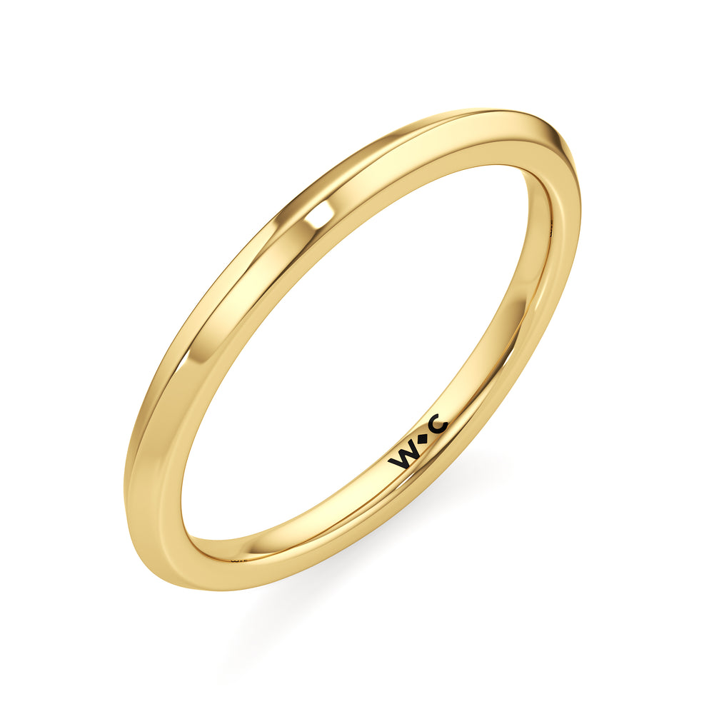 The June Wedding Band with 18KT Yellow Gold Cut Diamond in 14KT Yellow Gold view 3
