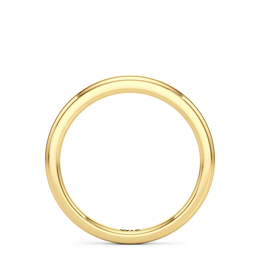 The Frankie Wedding Band with 18KT Yellow Gold Cut Diamond in 14KT Yellow Gold view 2
