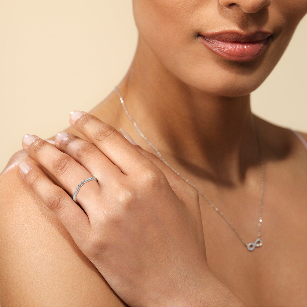 The Ophelia Diamond Wedding Band with 18KT Rose Gold Cut Diamond in 14KT Rose Gold view 5
