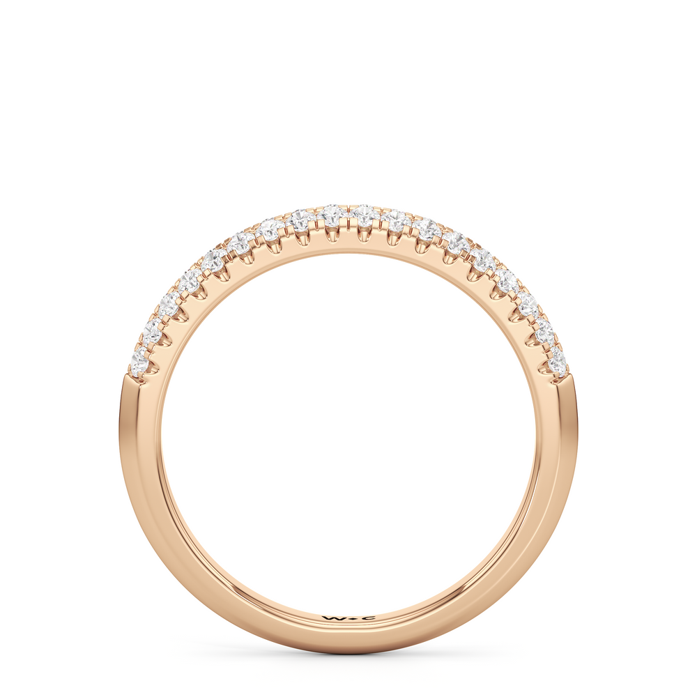 The Colette Diamond Wedding Band with 18KT Rose Gold Cut Diamond in 14KT Rose Gold view 2
