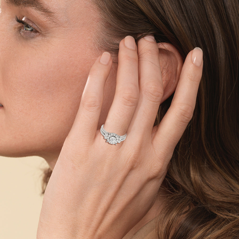 The Felicity Engagement Ring with Oval Cut Diamond in 14KT Rose Gold view 4
