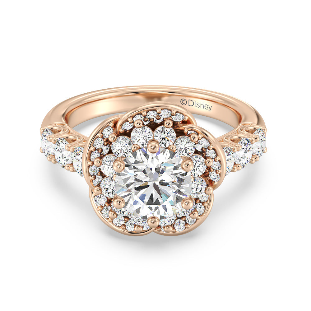 Enchanted Star Lab Grown Diamond Belle Rose Engagement Ring with  Cut Diamond in 14KT  view 2

