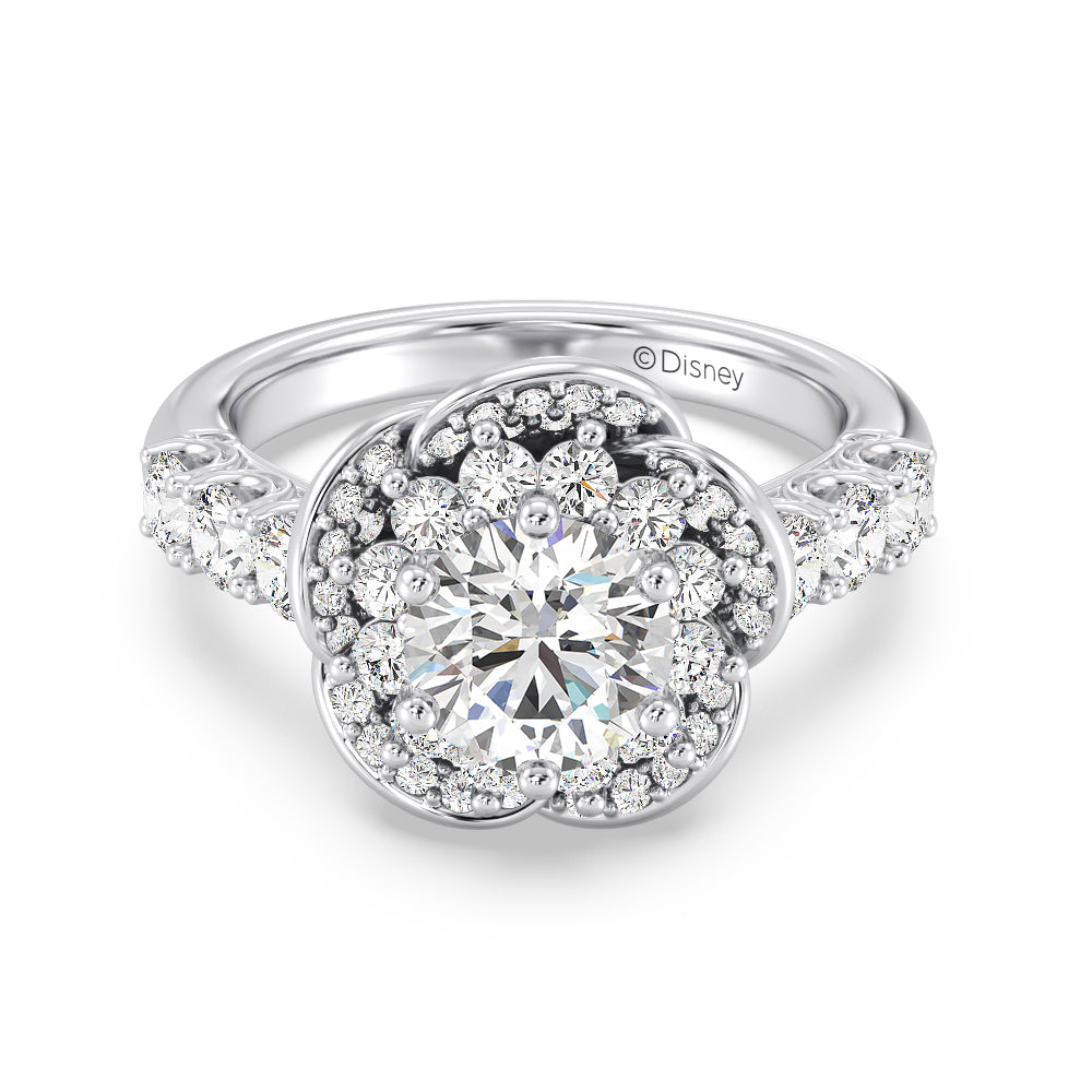 Enchanted Star Lab Grown Diamond Belle Rose Engagement Ring with  Cut Diamond in 14KT  view 5

