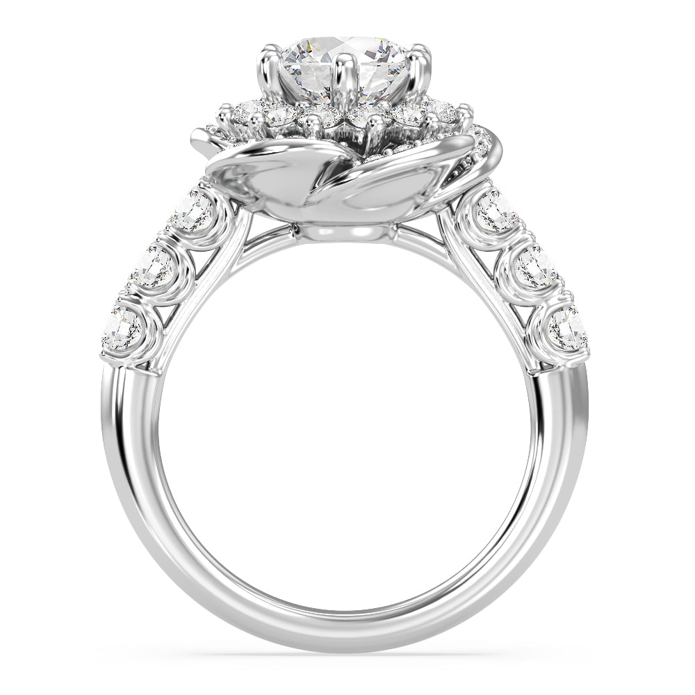 Enchanted Star Lab Grown Diamond Belle Rose Engagement Ring with  Cut Diamond in 14KT  view 6
