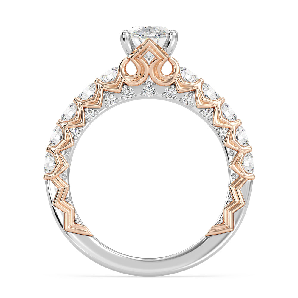 Enchanted Star Lab Grown Diamond 14K Gold Aurora Engagement Ring with  Cut Diamond in 14KT  view 3
