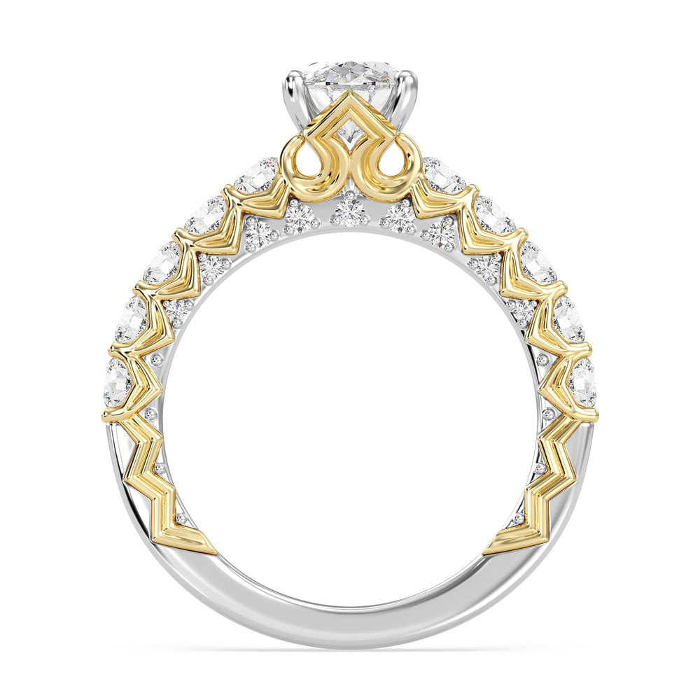 Enchanted Star Lab Grown Diamond 14K Gold Aurora Engagement Ring with  Cut Diamond in 14KT  view 6
