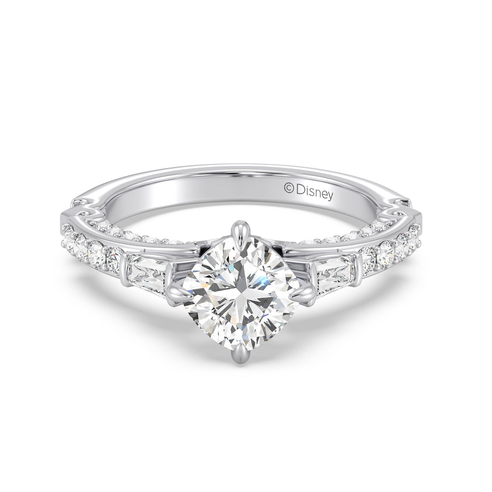 Enchanted Star Lab Grown Diamond 14K Gold Aurora Crown Engagement Ring with  Cut Diamond in 14KT  view 8
