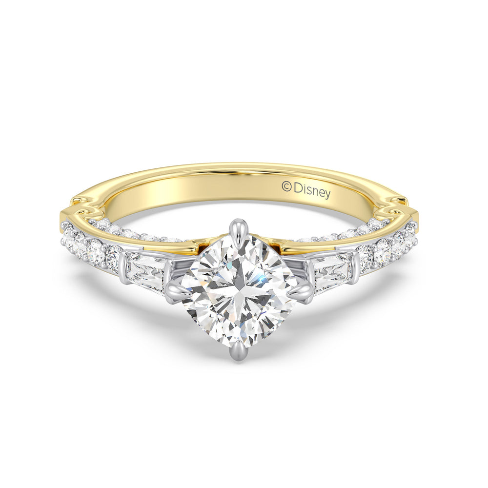Enchanted Star Lab Grown Diamond 14K Gold Aurora Crown Engagement Ring with  Cut Diamond in 14KT  view 5

