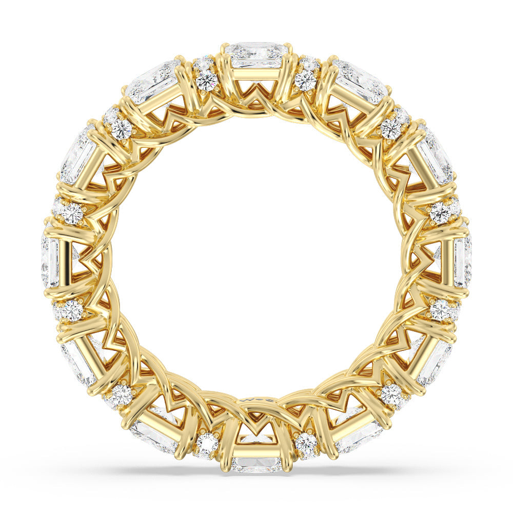 The Guggenheim Eternity Ring with 18KT Yellow Gold / Natural / 5 Cut Diamond in 14KT Yellow Gold / Natural / 5 view 2
