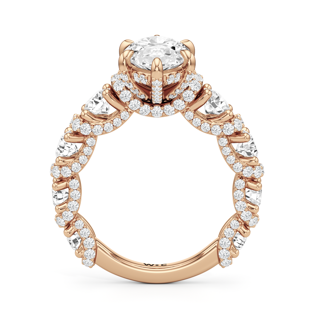 The Fulton Ring with Marquise Cut Diamond in 14KT Rose Gold view 6
