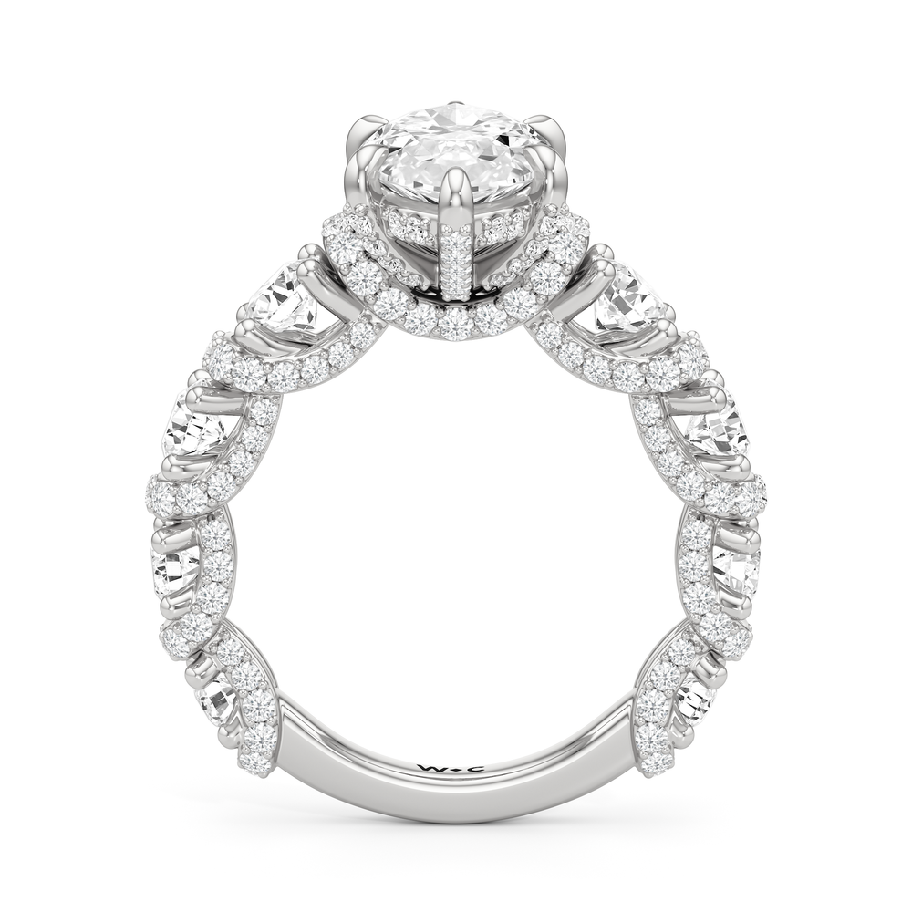 The Fulton Ring with Marquise Cut Diamond in 14KT Platinum view 6
