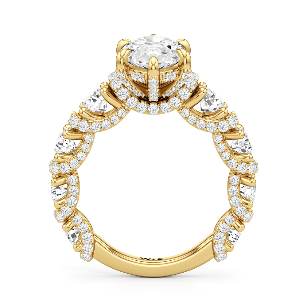 The Fulton Ring with Marquise Cut Diamond in 14KT Yellow Gold view 6

