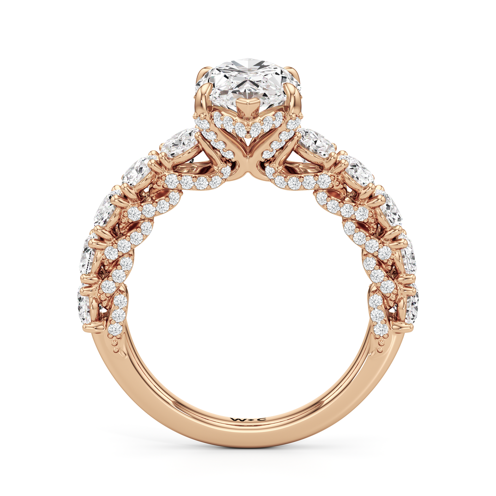 Marquise Cut The Roosevelt Ring with Lab Grown Diamond in 14KT Rose Gold view 6
