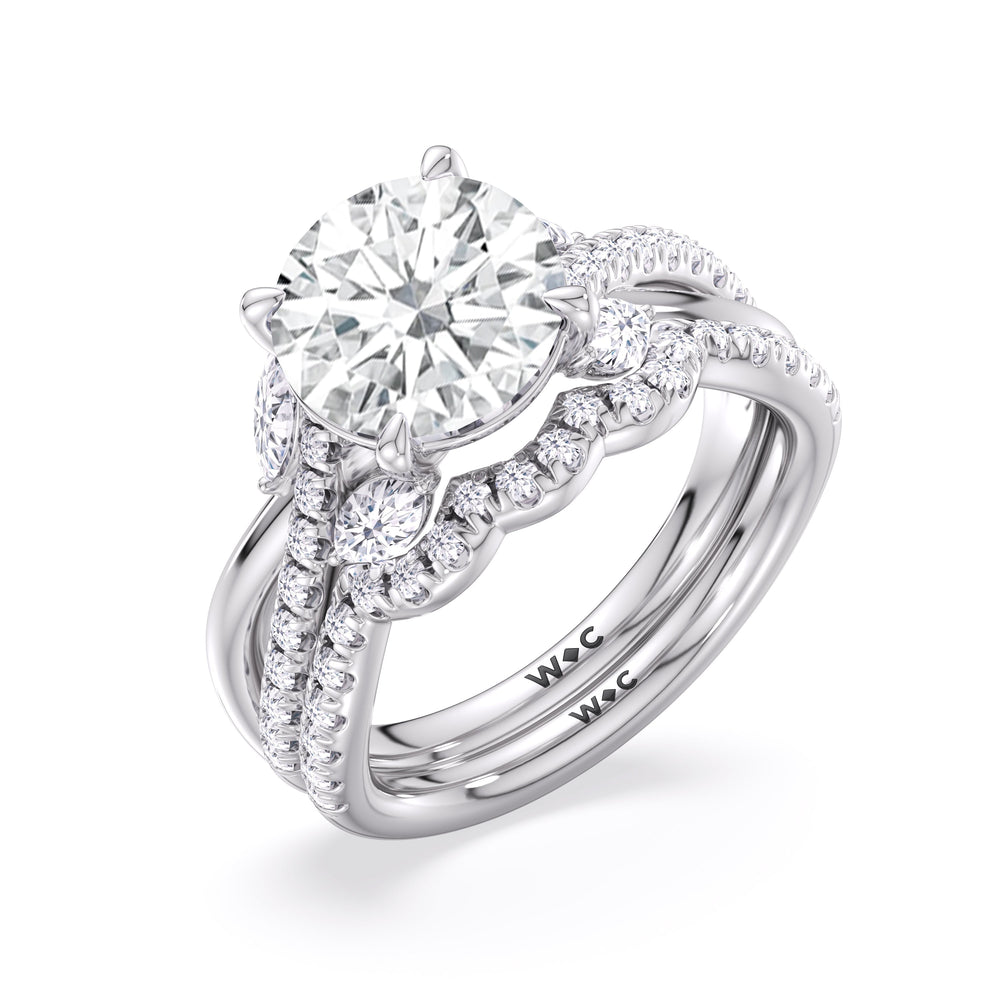 Winding Vine Engagement Ring with Princess Cut Diamond in 14KT Platinum view 6
