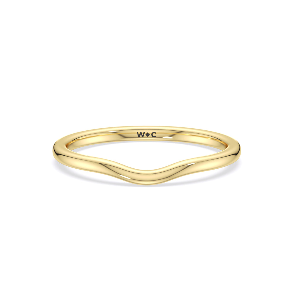 Fine Trio Cluster Wedding Band with 18KT Yellow Gold Cut Diamond in 14KT Yellow Gold view 1
