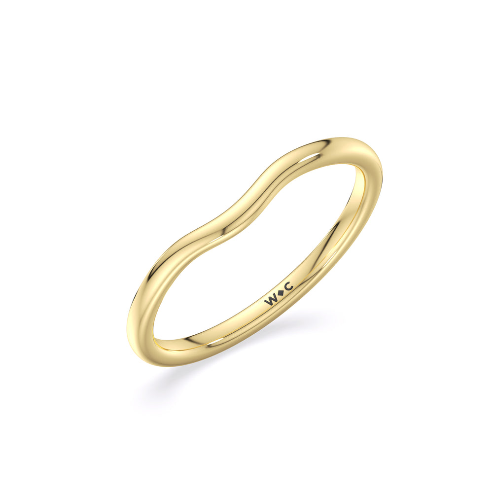 Fine Trio Cluster Wedding Band with 18KT Yellow Gold Cut Diamond in 14KT Yellow Gold view 4
