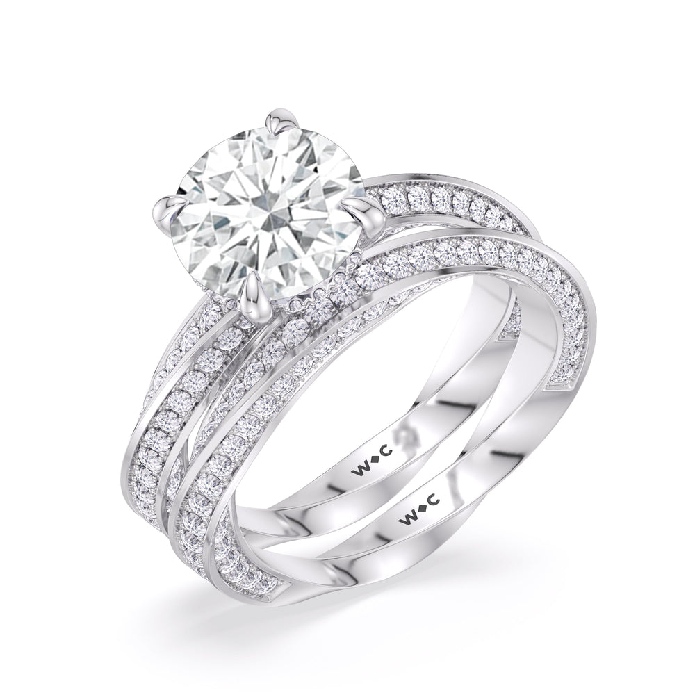 The Bond Engagement Ring with Round Cut Diamond in 14KT Platinum view 5
