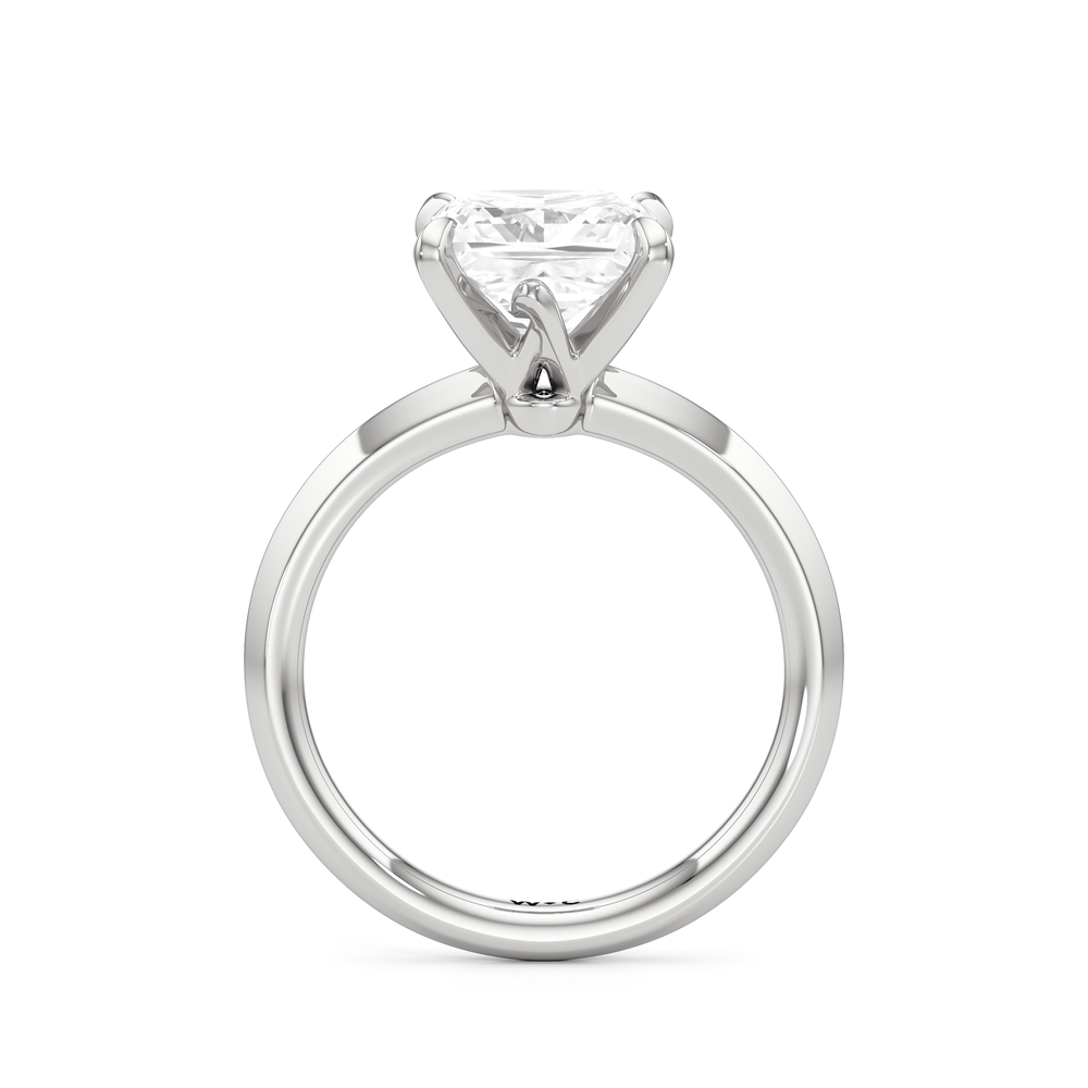 The W Evolution Engagement Ring with Princess Cut Diamond in 14KT Platinum view 6
