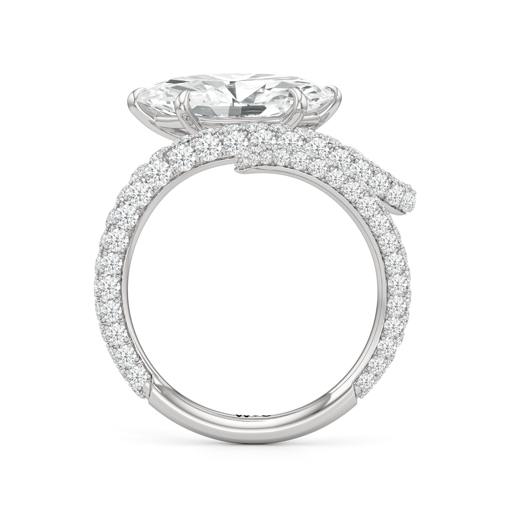 The Siren Engagement Ring with Marquise Cut Diamond in 14KT Platinum view 2
