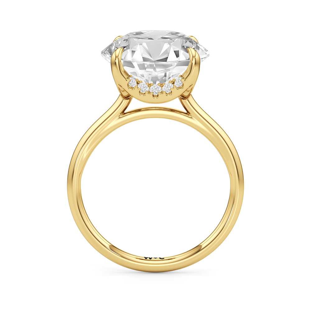 The Atrium Solitaire Engagement Ring with Round Cut Diamond in 14KT Yellow Gold view 3
