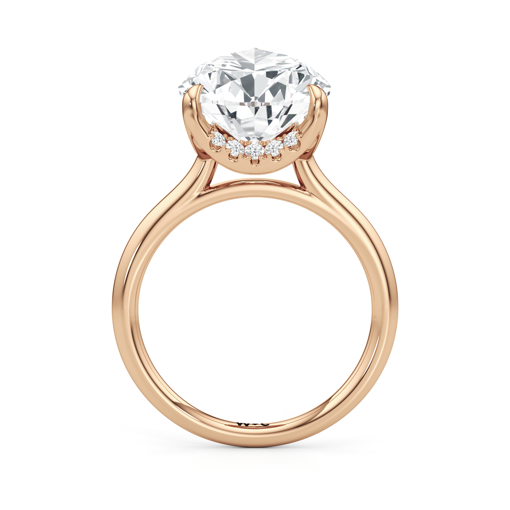 The Cassatt Solitaire Engagement Ring with Pear Cut Diamond in 14KT Rose Gold view 5
