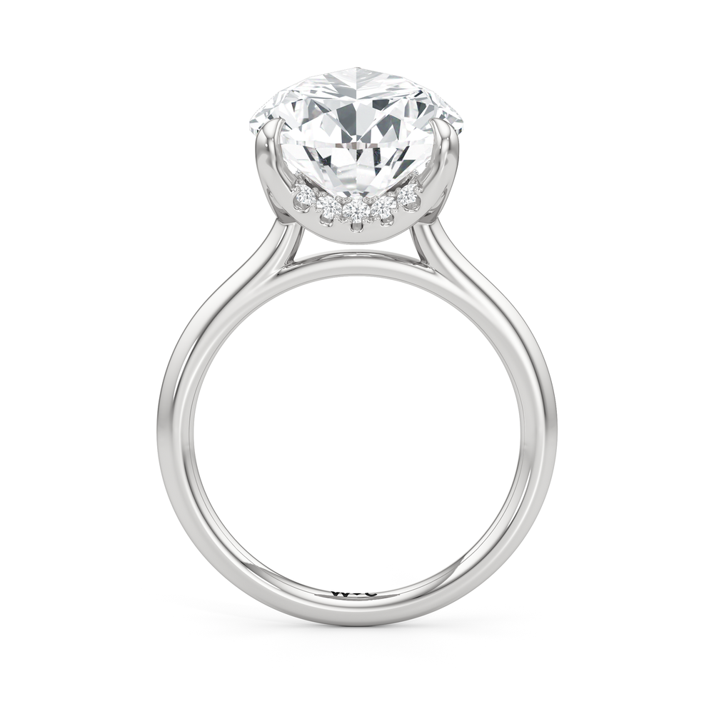 The Atrium Solitaire Engagement Ring with Pear Cut Diamond in 14KT Platinum view 3
