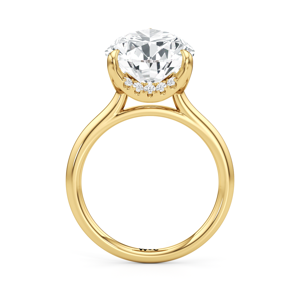 The Atrium Solitaire Engagement Ring with Pear Cut Diamond in 14KT Yellow Gold view 3
