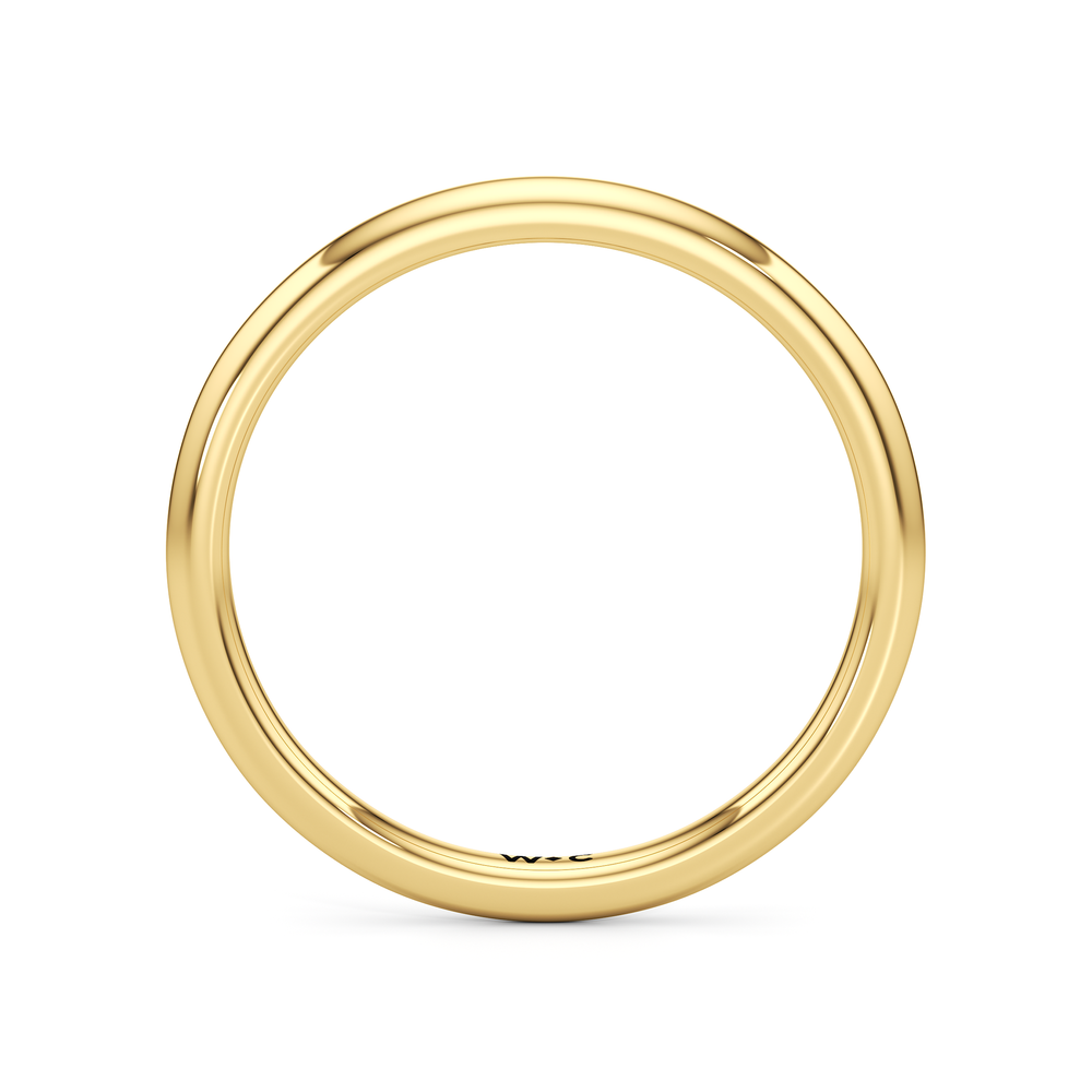 The Élodie Wedding Band with 18KT Yellow Gold Cut Diamond in 14KT Yellow Gold view 2

