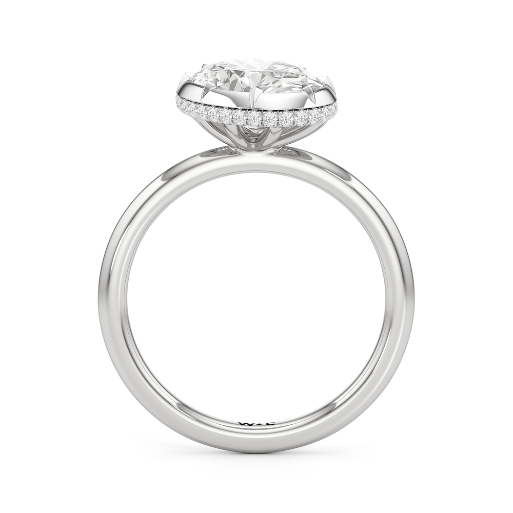 The Lilt Engagement Ring with Oval Cut Diamond in 14KT Platinum view 2
