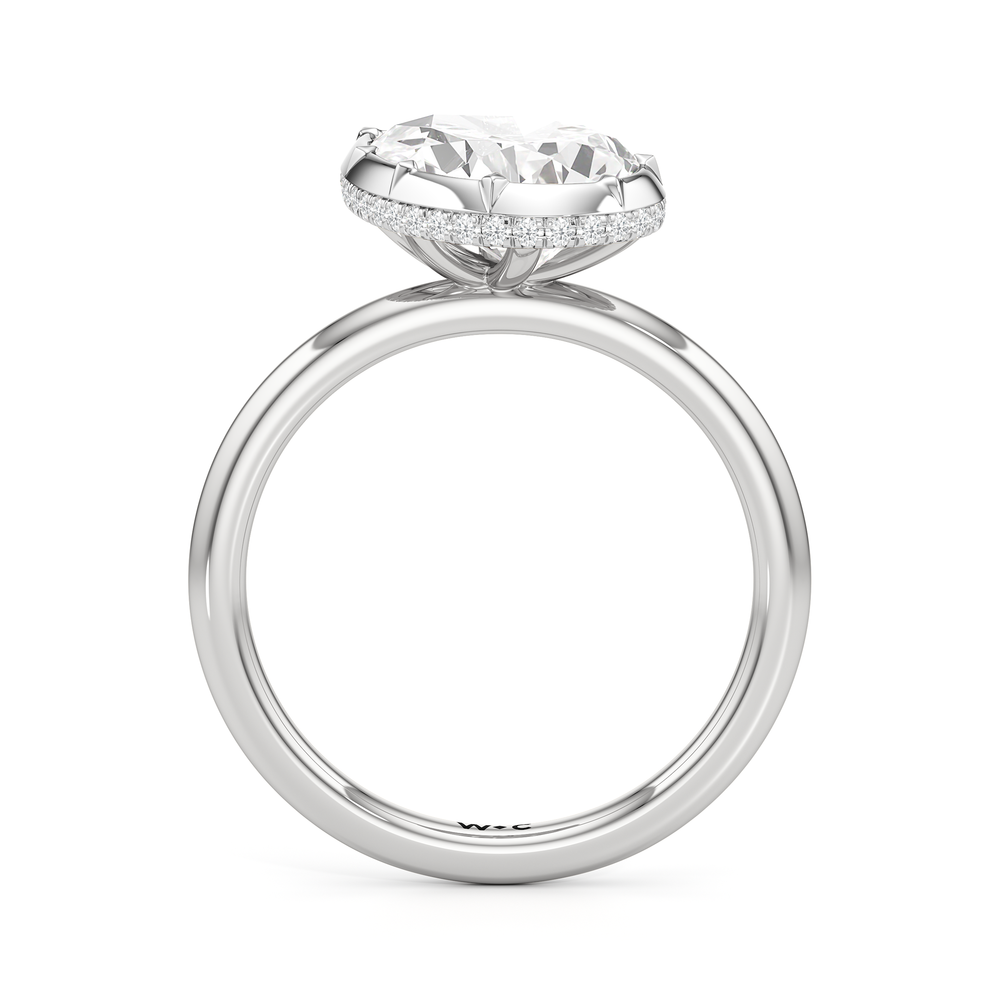 The Lilt Engagement Ring with Pear Cut Diamond in 14KT Platinum view 2
