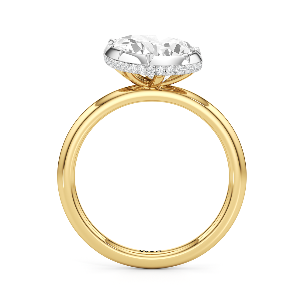 The Lilt Engagement Ring with Pear Cut Diamond in 14KT Yellow & White Gold view 2
