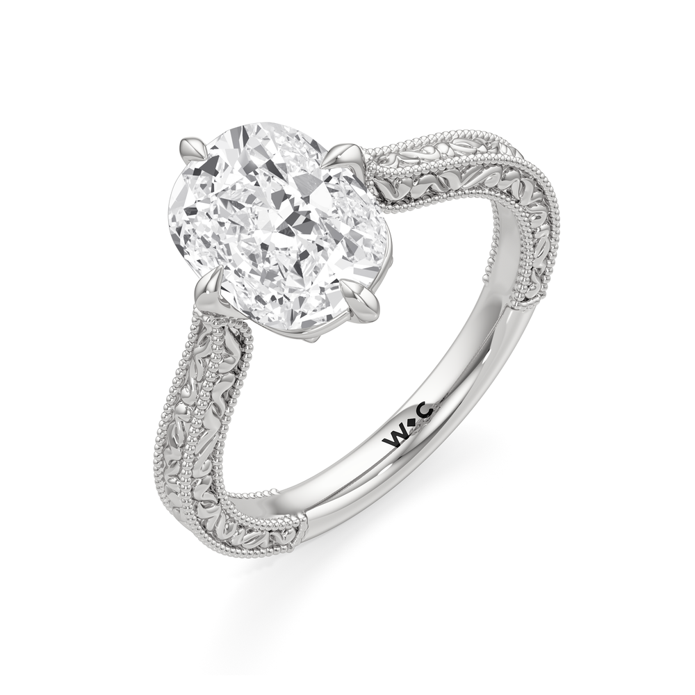 Antique Cushion Cut The Seraphine Low-Profile Ring with Lab Grown Diamond in 14KT Platinum view 5
