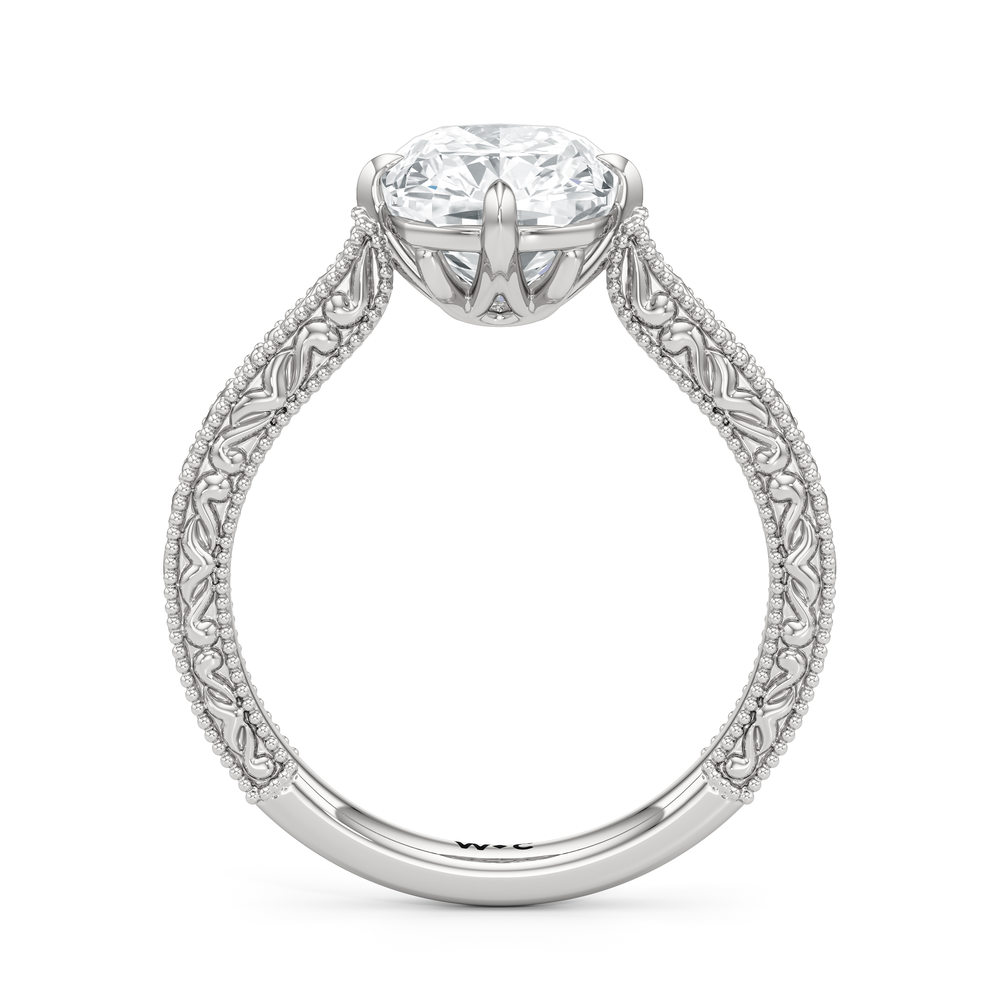 The Seraphine Low-Profile Ring with Elongated Cushion Cut Diamond in 14KT Platinum view 6
