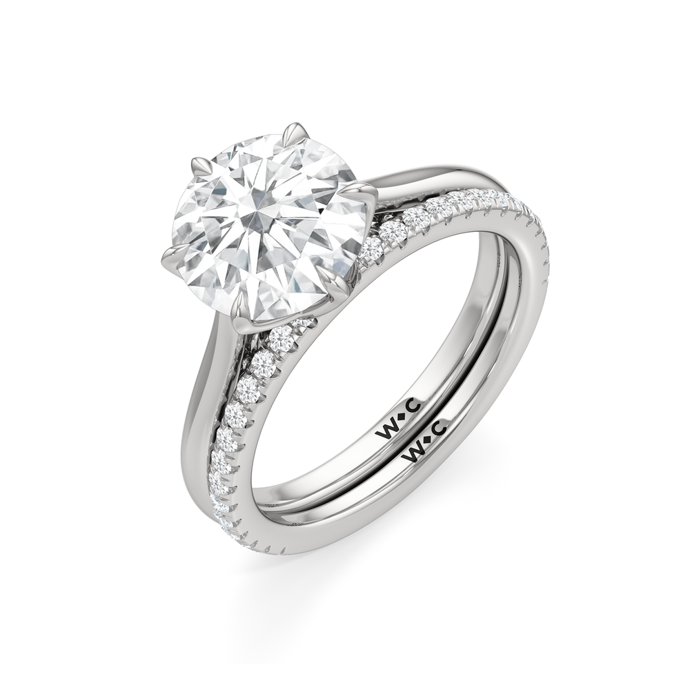 The Fleur Ring with Marquise Cut Diamond in 14KT Platinum view 6
