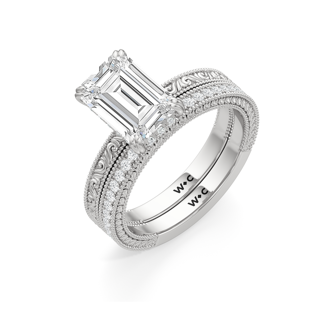 The Seraphine Ring with Oval Cut Diamond in 14KT Platinum view 7
