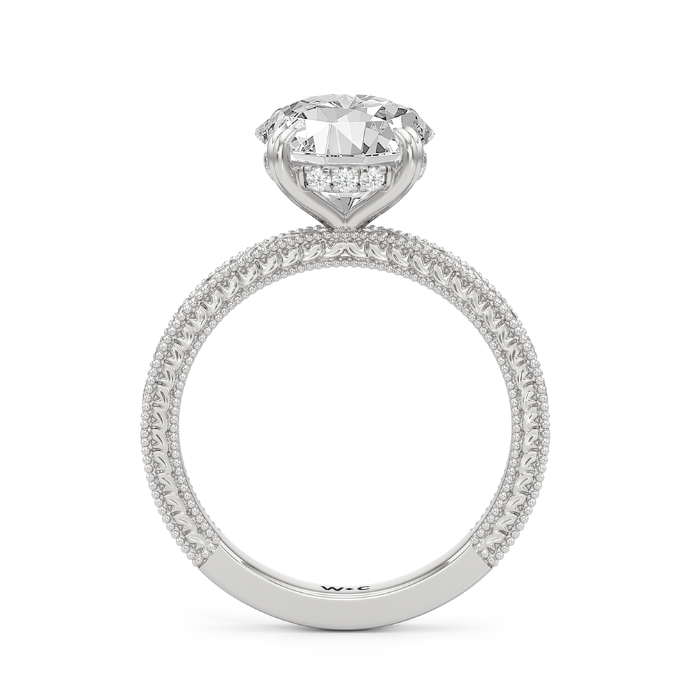 The Seraphine Ring with Round Cut Diamond in 14KT Platinum view 5
