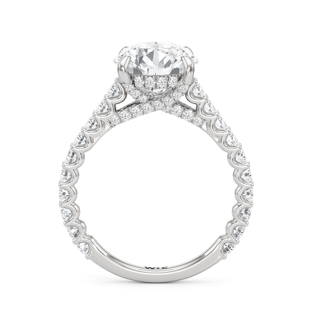The Arc Icon Engagement Ring with Round Cut Diamond in 14KT Platinum view 2
