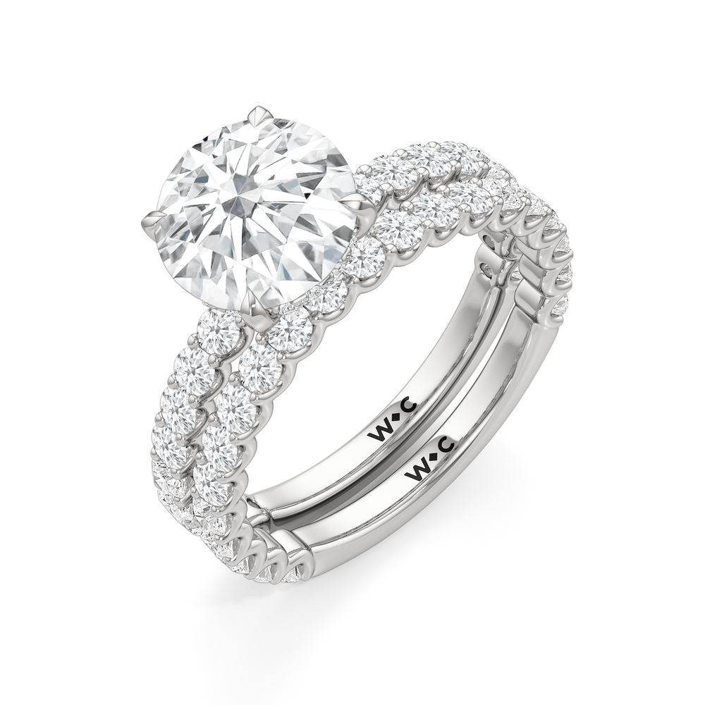 The Arc Classic Engagement Ring with Pear Cut Diamond in 14KT Platinum view 4
