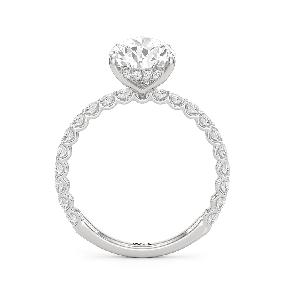 The Arc Classic Engagement Ring with Pear Cut Diamond in 14KT Platinum view 2
