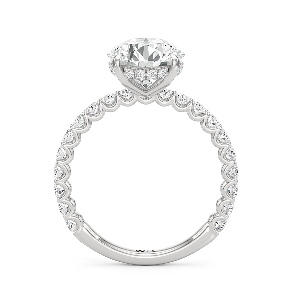 The Arc Classic Engagement Ring with Round Cut Diamond in 14KT Platinum view 2
