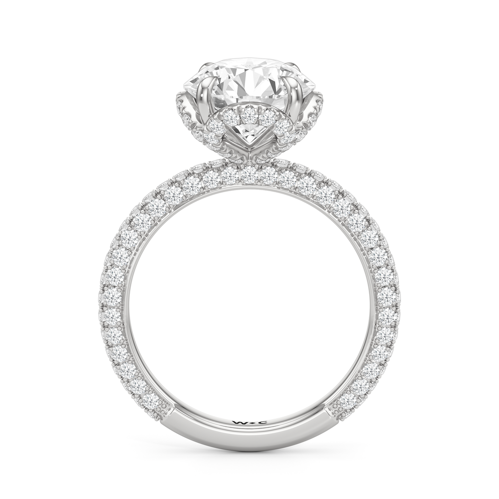 The Chrysler Edge Ring with Round Cut Diamond in 14KT Platinum view 2
