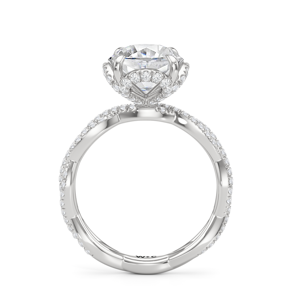 The Chrysler Apex Ring with Round Cut Diamond in 14KT Platinum view 2
