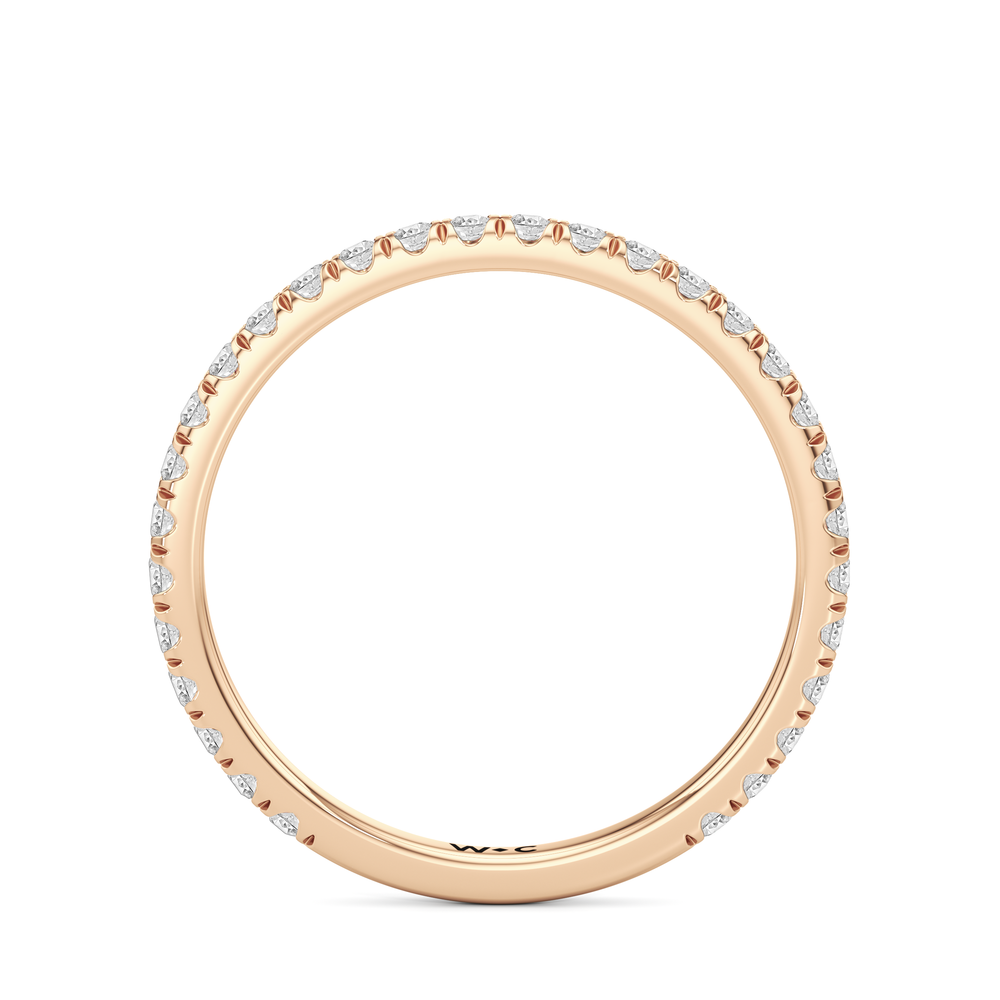 The Rose Wedding Band with 18KT Rose Gold Cut Diamond in 14KT Rose Gold view 2
